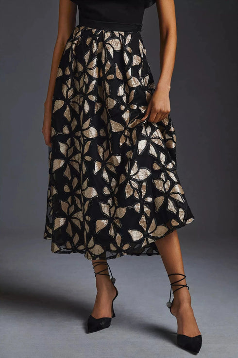 Floral Applique Skirt
